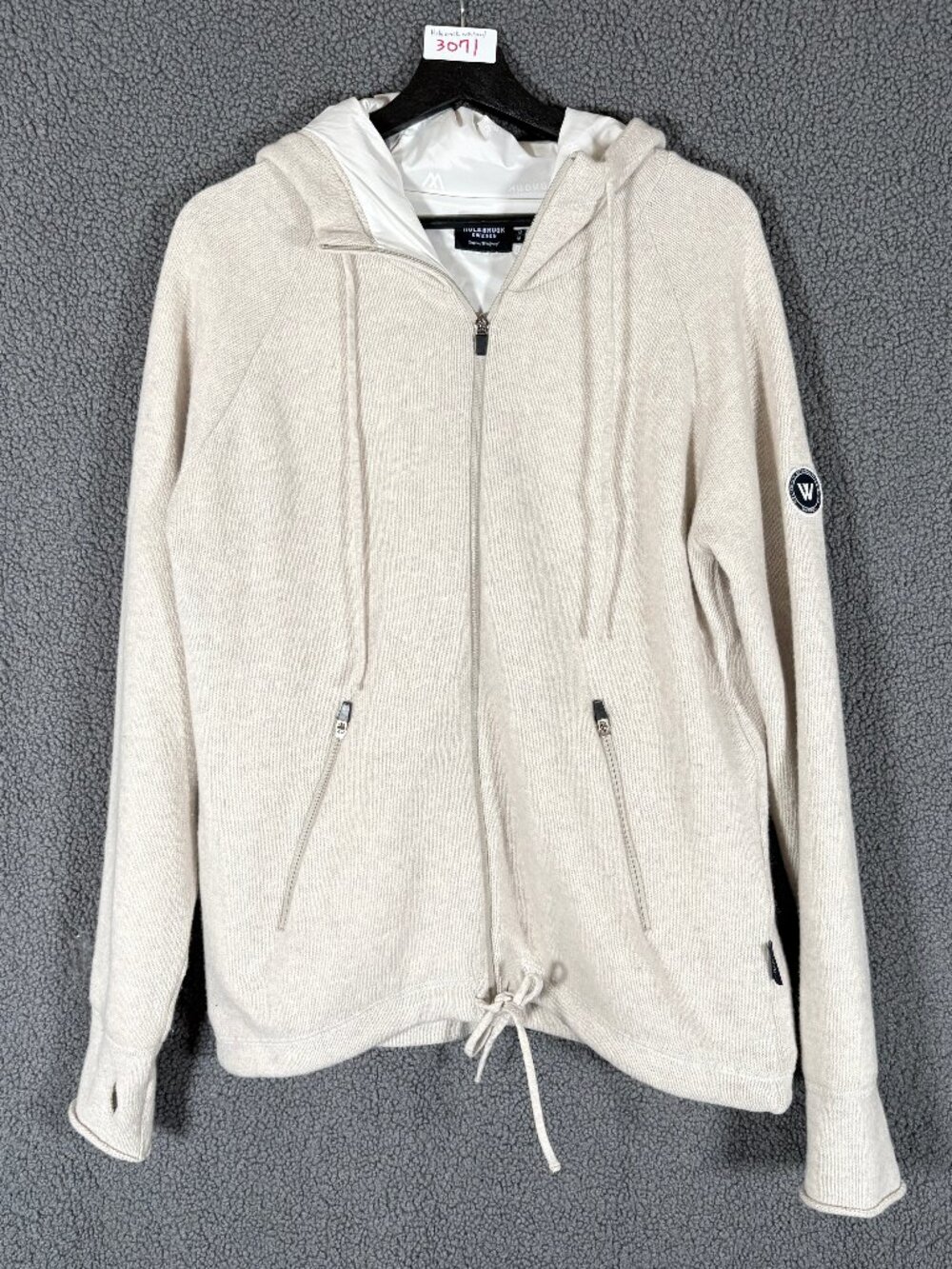 Holebrook Sweden Windproof Wool Blend Full Zip Jacket - Men's Size M - Beige